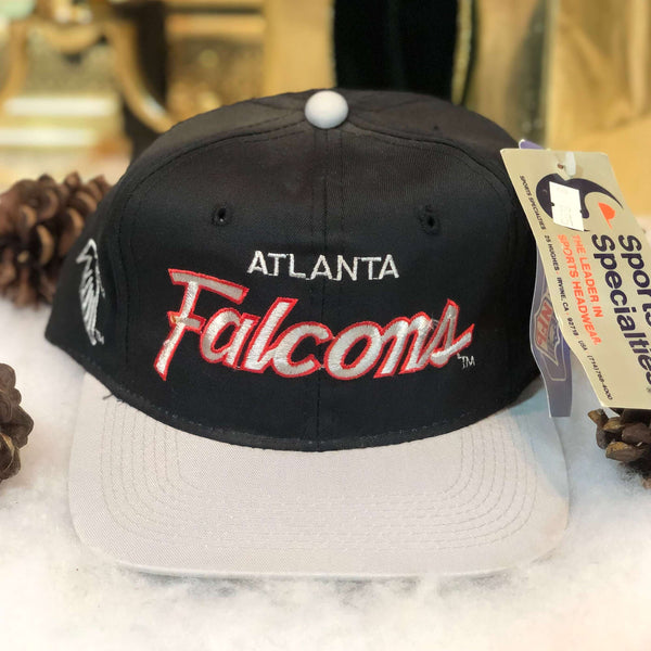 Vintage Deadstock NWT NFL Atlanta Falcons Sports Specialties Twill Script Snapback Hat