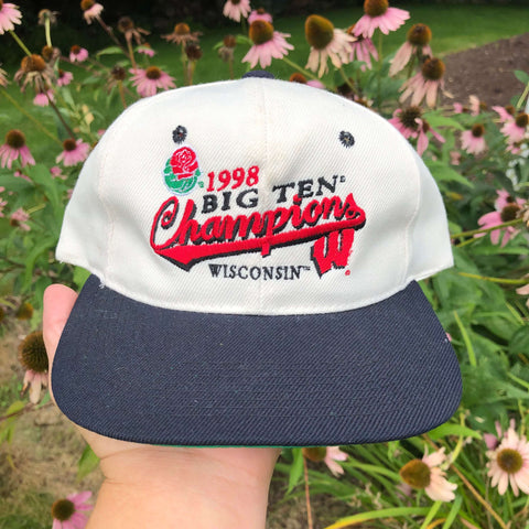 Vintage Headmaster 1998 Big Ten Champions NCAA Wisconsin Badgers Snapback Hat