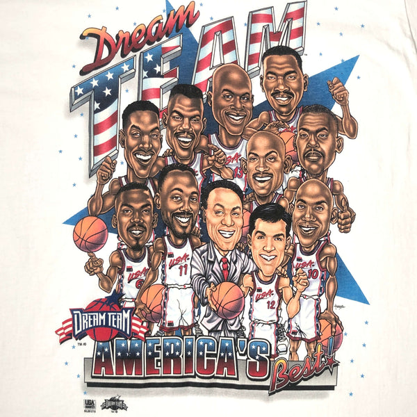 Vintage 1996 USA Basketball Dream Team Salem Sportswear Graphic T-Shirt (XL)