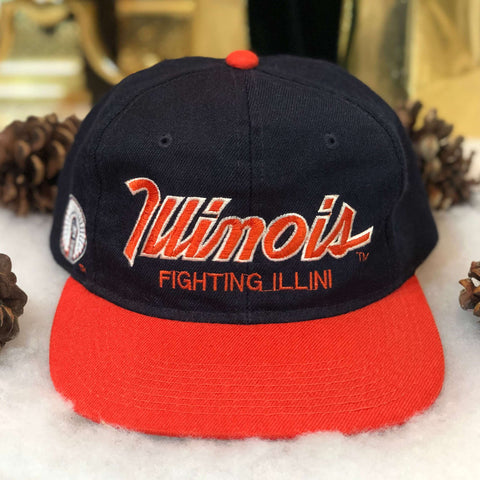 Vintage NCAA Illinois Fighting Illini Sports Specialties Script Snapback Hat