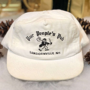 Vintage Poor People's Pub Sanbornville New Hampshire Corduroy Snapback Hat