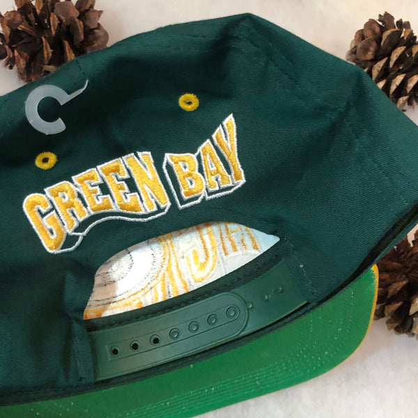 Vintage Deadstock NWT NFL Green Bay Packers The G Cap Wave Twill *YOUTH* Snapback Hat