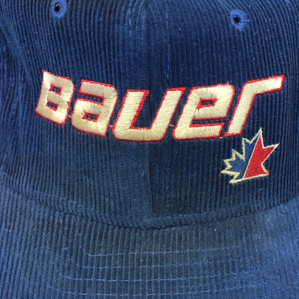 Vintage Bauer Hockey Universal Corduroy Snapback Hat
