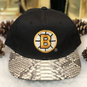 Vintage NHL Boston Bruins Starter "Buck-Fifty" Snakeskin Wool Strapback Hat
