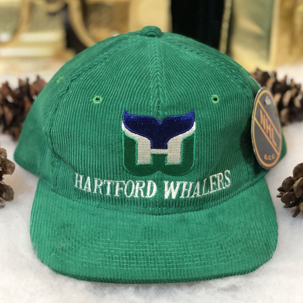 Vintage Deadstock NWT NHL Hartford Whalers The G Cap Corduroy Snapback Hat