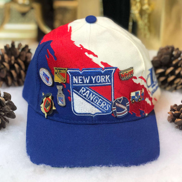 Vintage NHL New York Rangers Logo Athletic Splash Snapback Hat