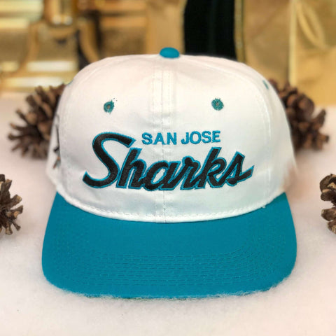 Vintage NHL San Jose Sharks Sports Specialties Twill Script Snapback Hat