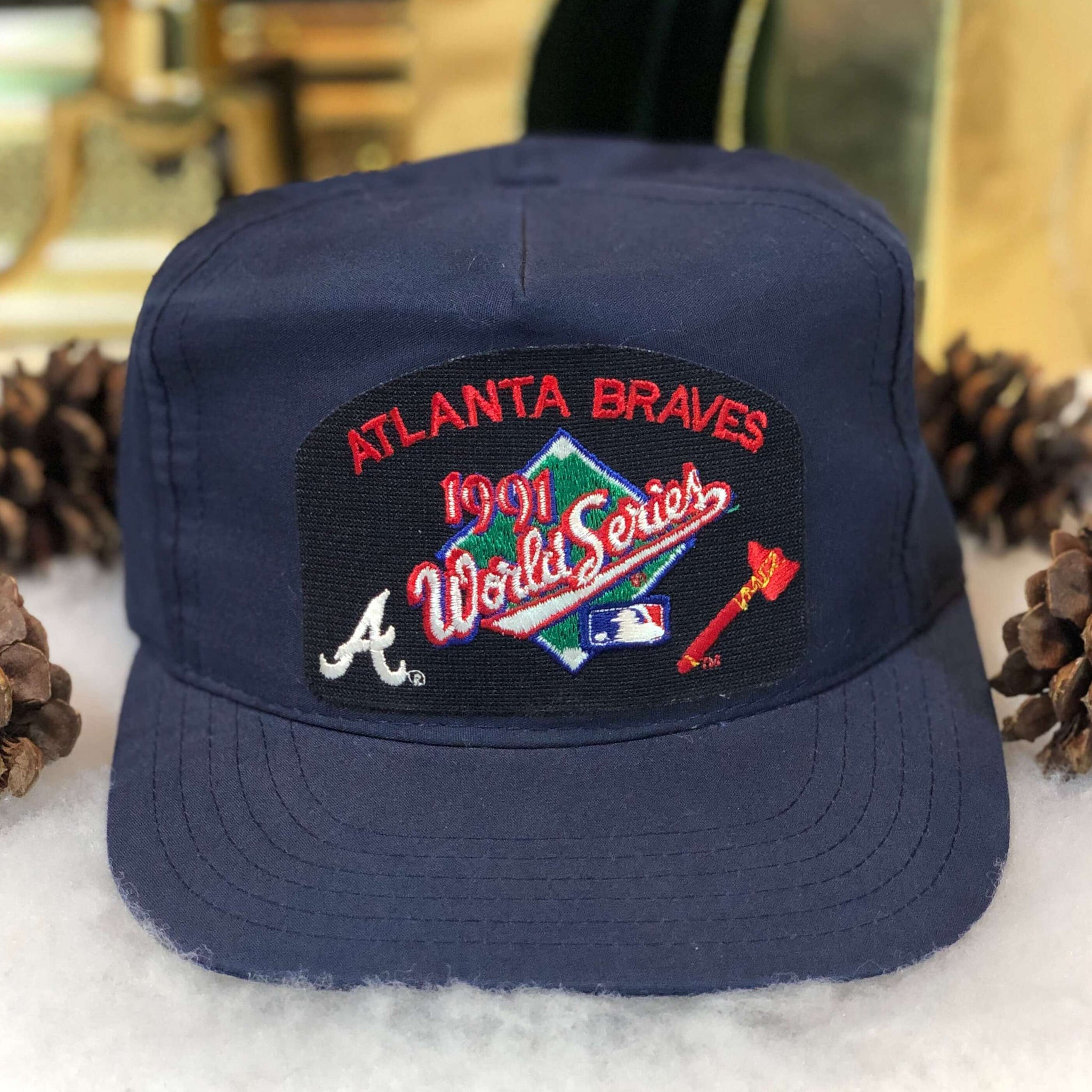 Vintage 1991 MLB World Series Atlanta Braves Universal Snapback Hat