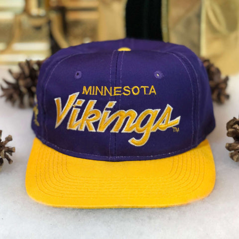 Vintage NFL Minnesota Vikings Sports Specialties Twill Script Snapback Hat