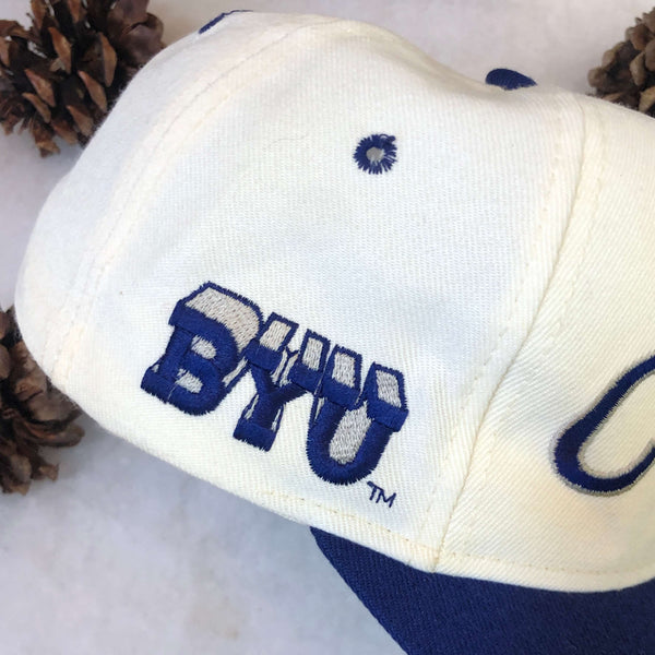 Vintage NCAA BYU Brigham Young Cougars Sports Specialties Wool Script Snapback Hat
