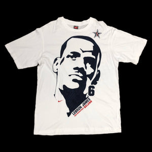 Deadstock NWOT 2008 LeBron James USA Basketball Beijing Olympics Nike Big Face T-Shirt (XL)