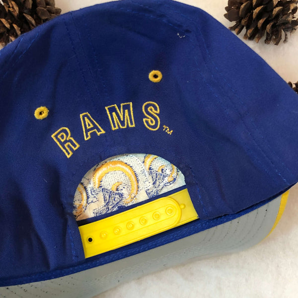 Vintage Deadstock NWOT NFL Los Angeles Rams Logo 7 Twill Snapback Hat