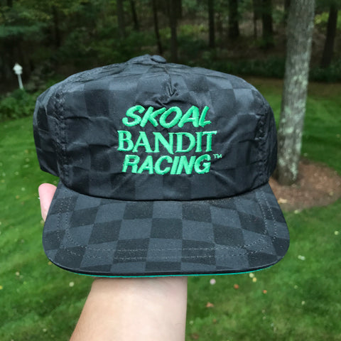 Vintage NASCAR Skoal Bandit Racing Nylon Checkered Snapback Hat