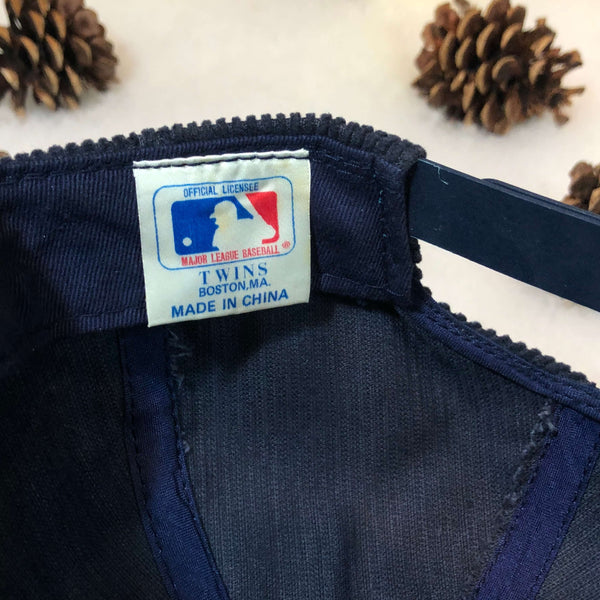 Vintage MLB Boston Red Sox Twins Enterprise Corduroy Snapback Hat