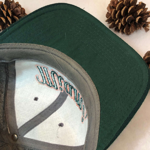 Vintage NCAA Miami Hurricanes Starter Melton Wool Tailsweep Script Snapback Hat
