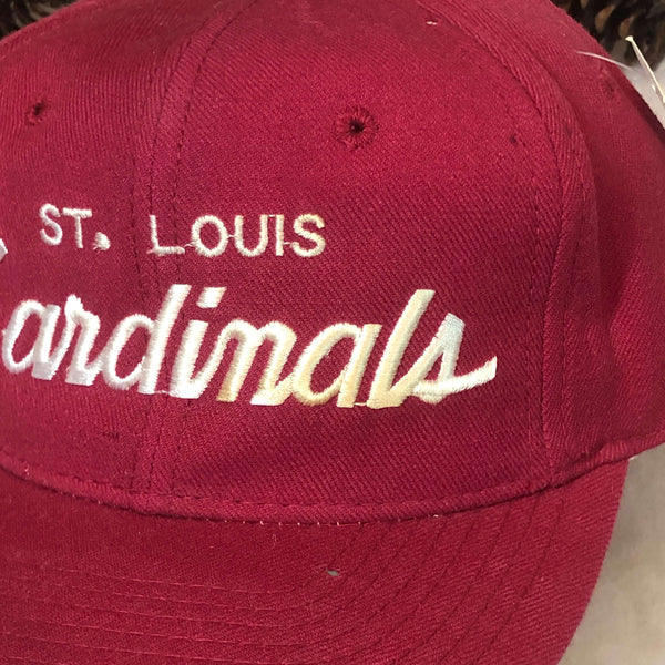 Vintage Deadstock NWT NFL St. Louis Cardinals Sports Specialties Script Wool Snapback Hat