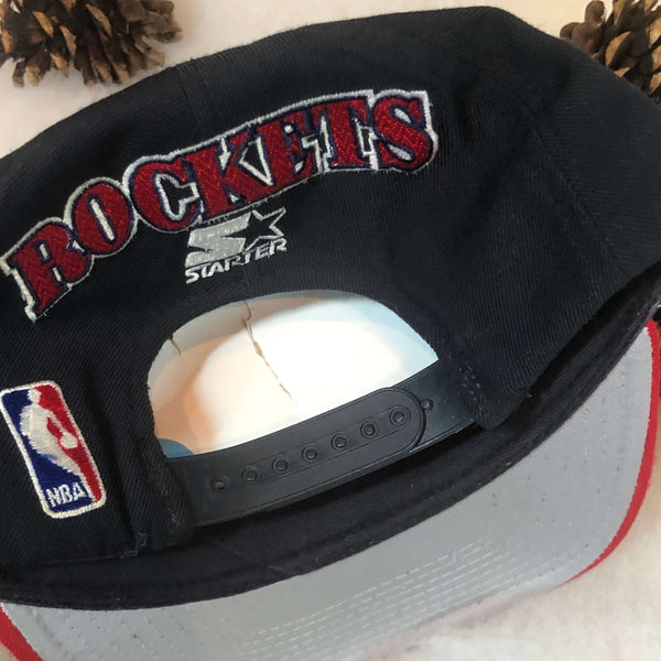 Vintage Deadstock NWOT NBA Houston Rockets Starter Logo Arch Wool Snapback Hat