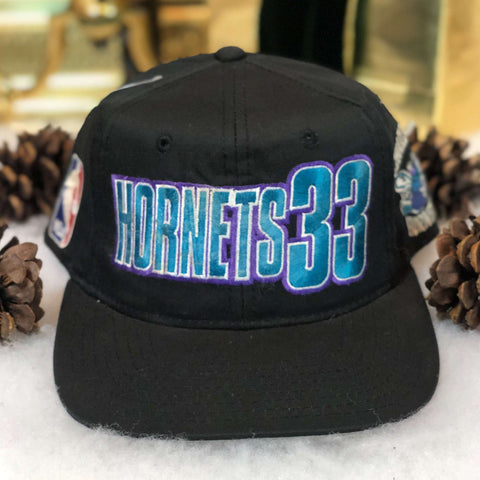Vintage Deadstock NWOT NBA Charlotte Hornets Alonzo Mourning Starter Twill Snapback Hat