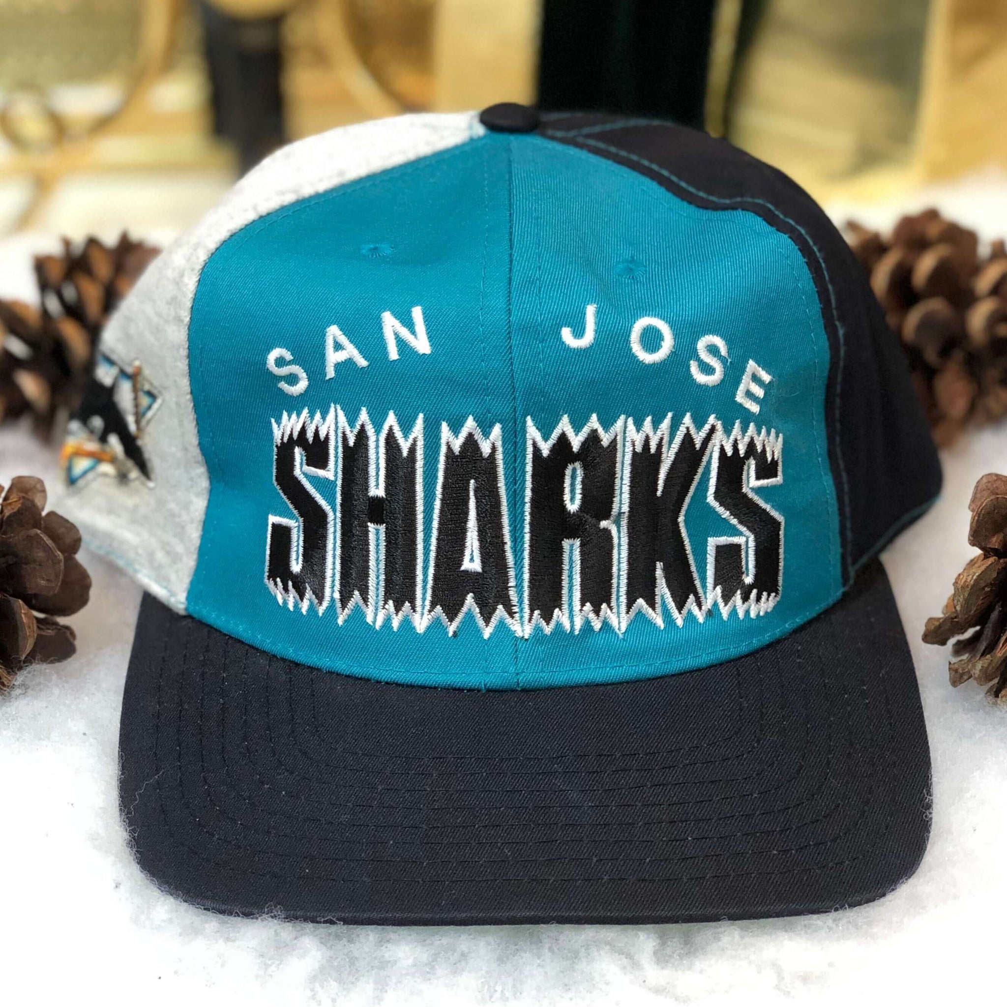 Vintage NHL San Jose Sharks Twill Snapback Hat