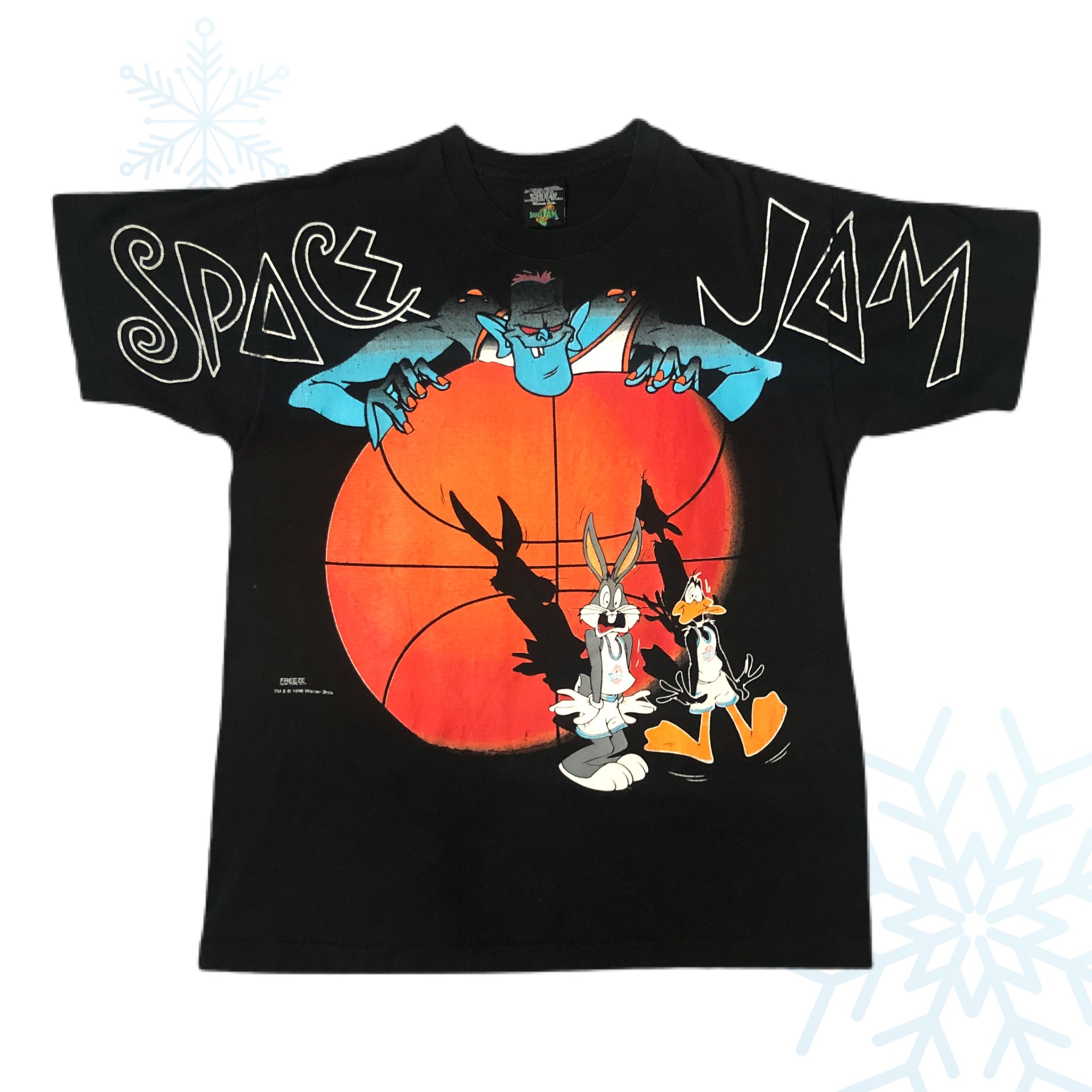 Vintage 1996 Space Jam Blanko + Tune Squad All Over Print T-Shirt