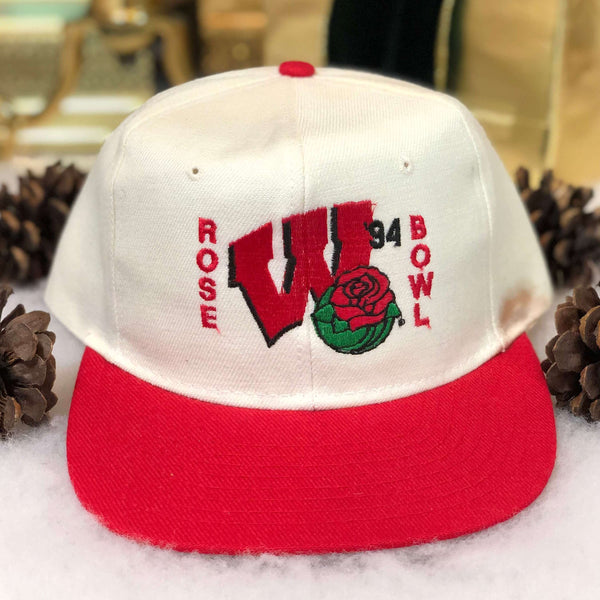 Vintage Deadstock NWOT 1994 NCAA Rose Bowl Wisconsin Badgers Wool Snapback Hat