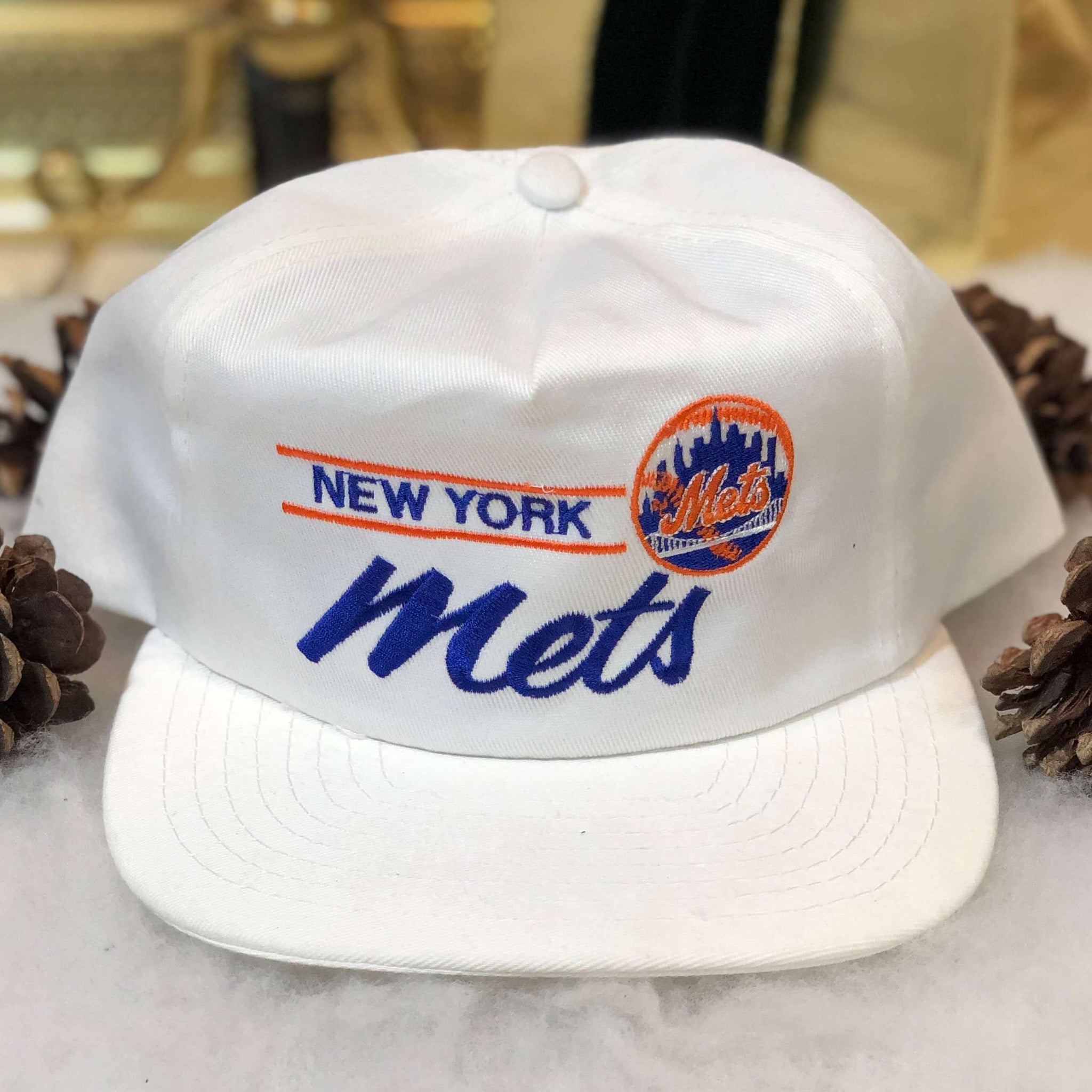 Vintage Deadstock NWOT MLB New York Mets Annco Twill Snapback Hat