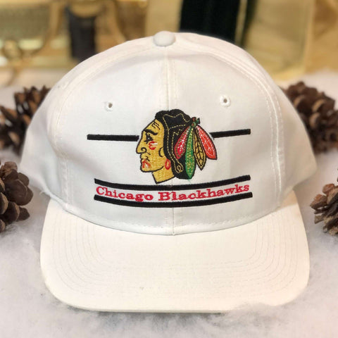 Vintage NHL Chicago Blackhawks The Game Split Bar Twill Snapback Hat