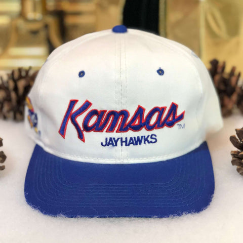Vintage NCAA Kansas Jayhawks Sports Specialties Twill Script Snapback Hat