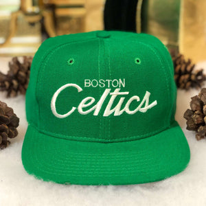 Vintage NBA Boston Celtics Sports Specialties Script Wool Snapback Hat