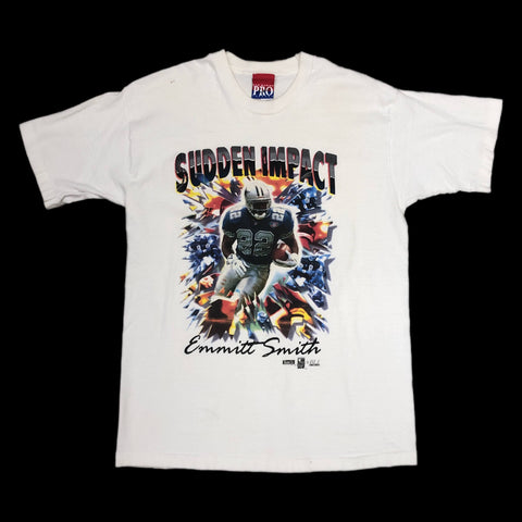 Vintage NFL Dallas Cowboys Emmitt Smith "Sudden Impact" T-Shirt (L)