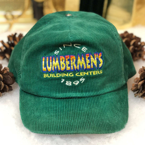 Vintage Lumbermen's Building Centers Corduroy Snapback Hat