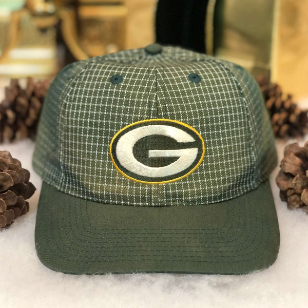 Vintage NFL Green Bay Packers Logo 7 Plaid Snapback Hat