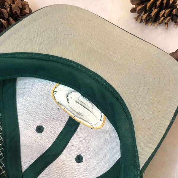 Vintage NFL Green Bay Packers Logo 7 Plaid Snapback Hat