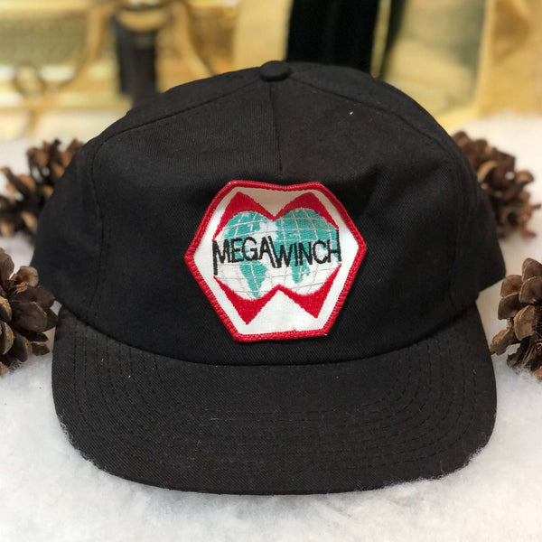 Vintage Deadstock NWOT Megawinch Lumber Machinery Twill Snapback Hat