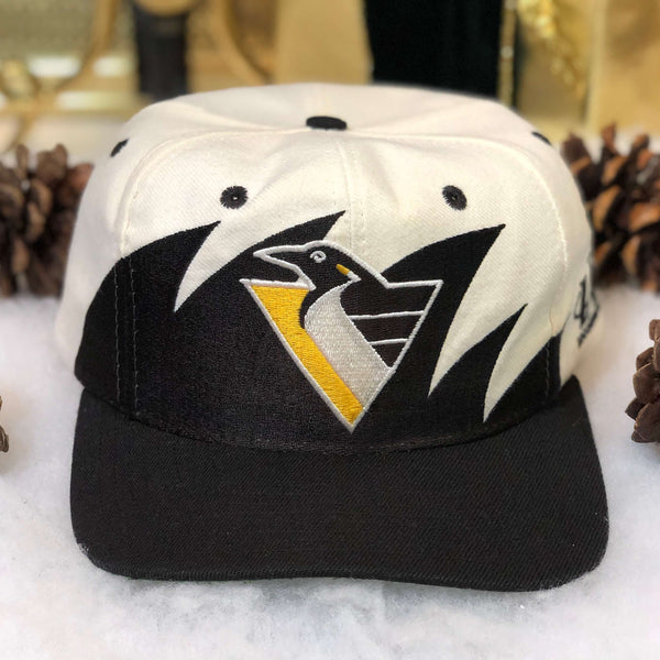 90's Pittsburgh Penguins Logo Athletic Sharktooth NHL Snapback Hat