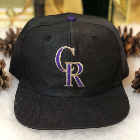 Vintage MLB Colorado Rockies Logo 7 Twill Snapback Hat