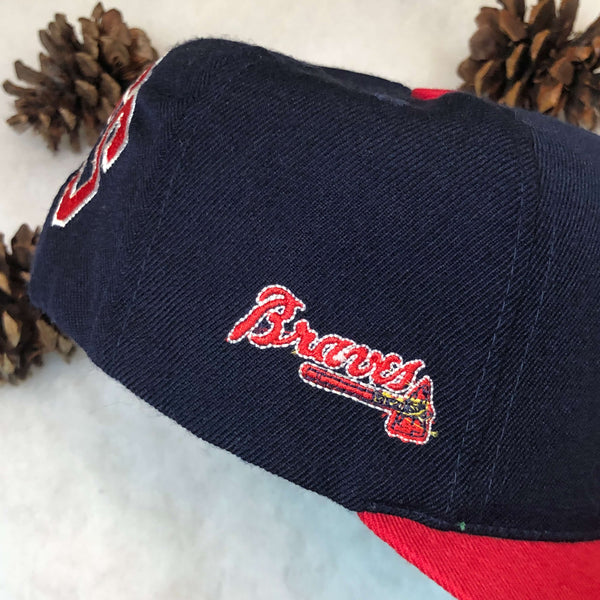 Vintage MLB Atlanta Braves American Needle Blockhead Wool Snapback Hat