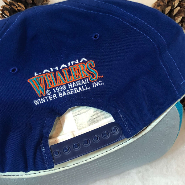 Vintage 1993 Lahaina Whalers Hawaii Winter Baseball New Era Wool Snapback Hat