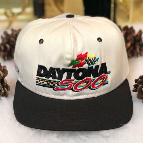 Vintage NASCAR Daytona 500 AJD Twill Snapback Hat