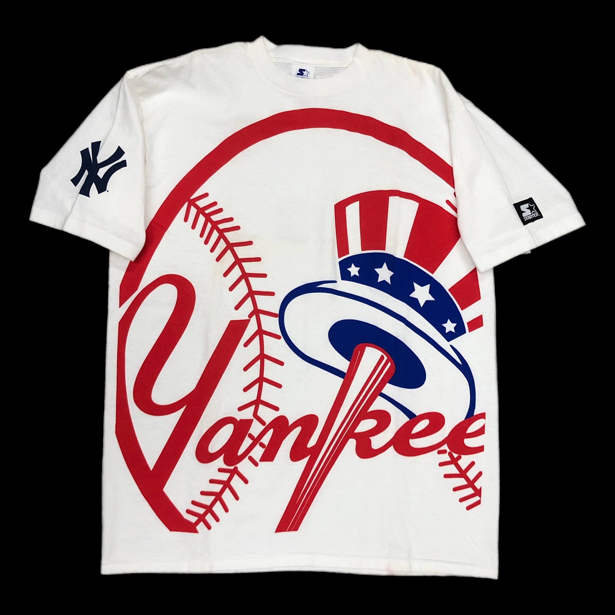 Vintage Deadstock NWOT MLB New York Yankees Starter Big Logo T-Shirt (L)