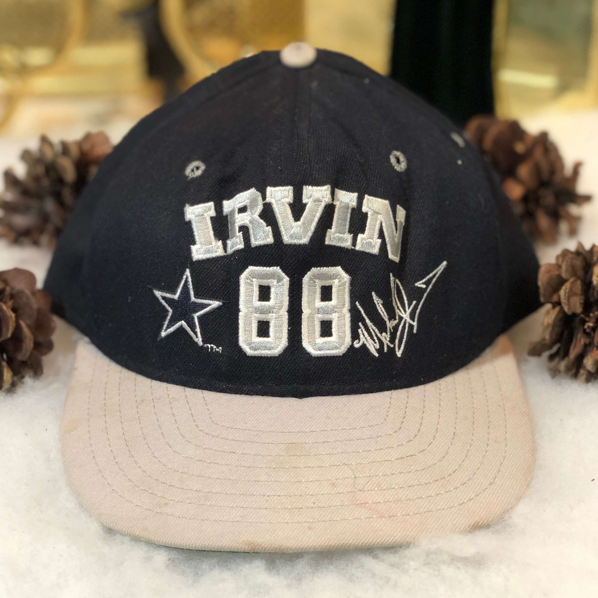 Vintage NFL Dallas Cowboys Michael Irvin AJD Wool Snapback Hat
