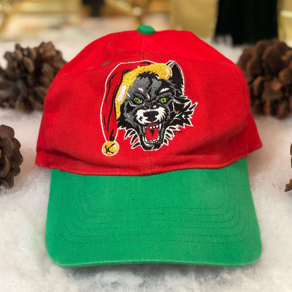 Vintage IHL Chicago Wolves Christmas Strapback Hat