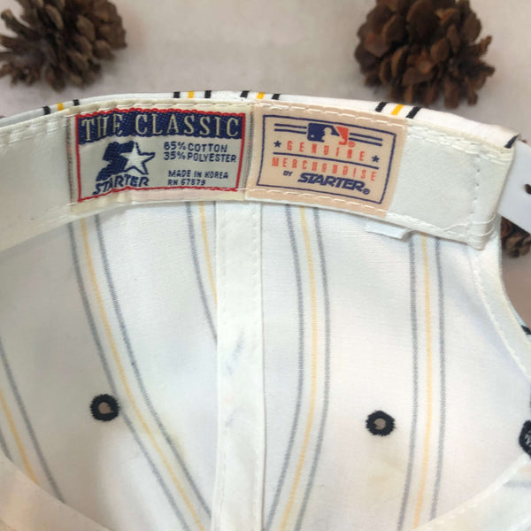 Vintage MLB Pittsburgh Pirates Starter Pinstripe Twill Snapback Hat