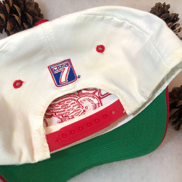 Vintage NHL Detroit Red Wings Logo 7 Snapback Hat