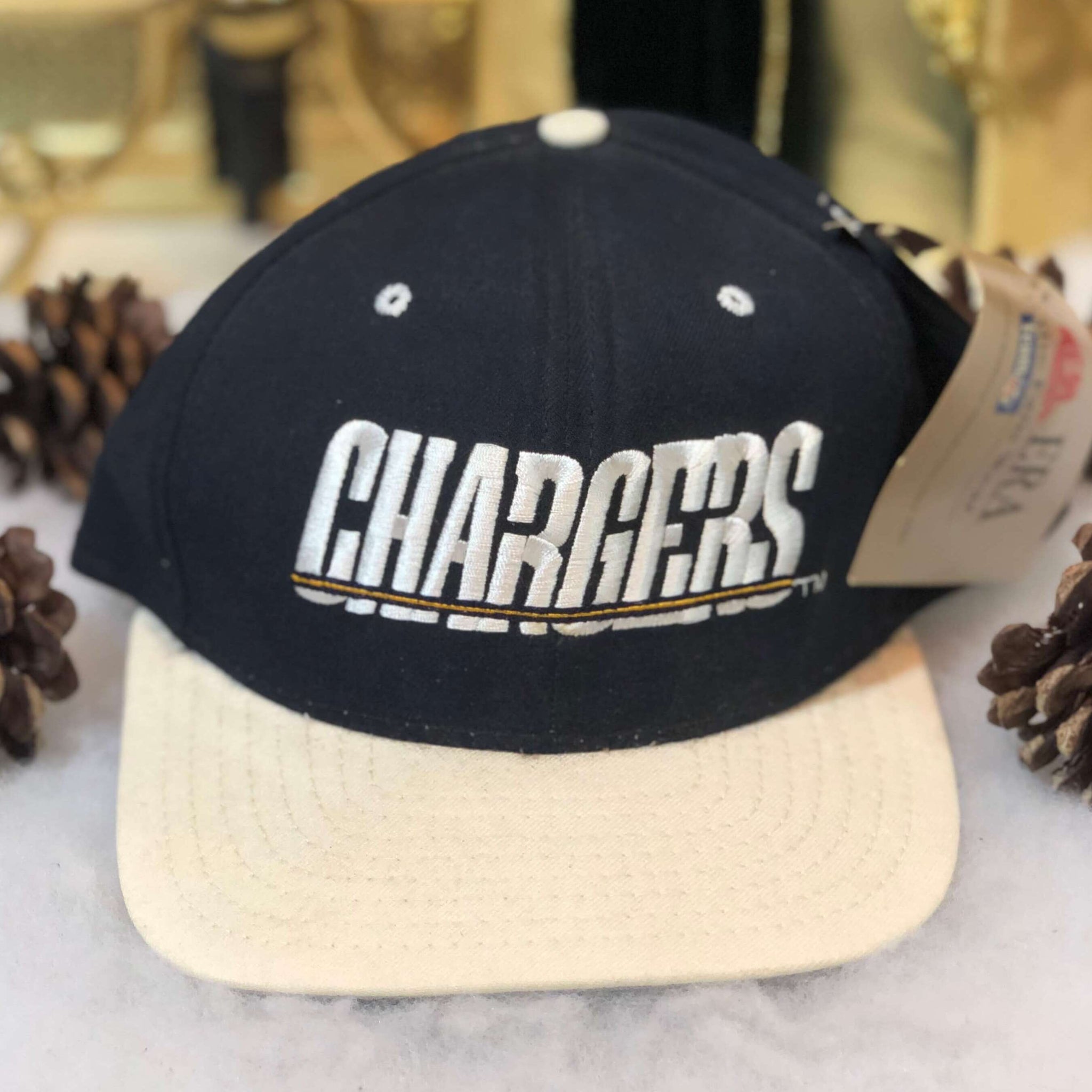 Vintage Deadstock NWT NFL San Diego Chargers New Era Wool Snapback Hat