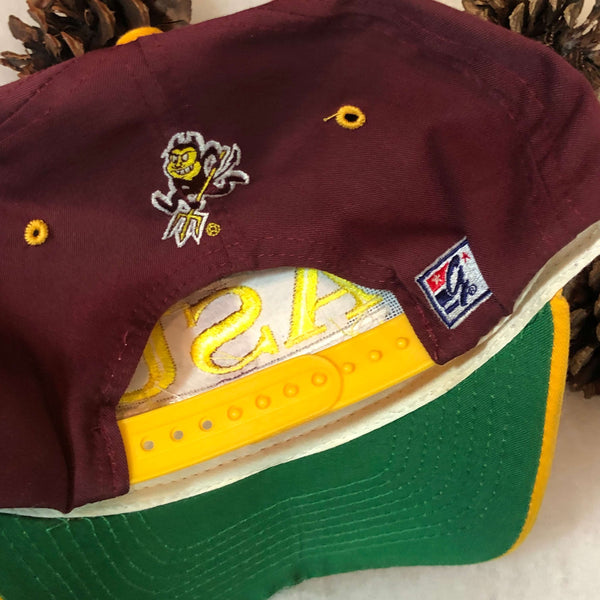 Vintage NCAA Arizona State Sun Devils The Game Split Bar Twill Snapback Hat