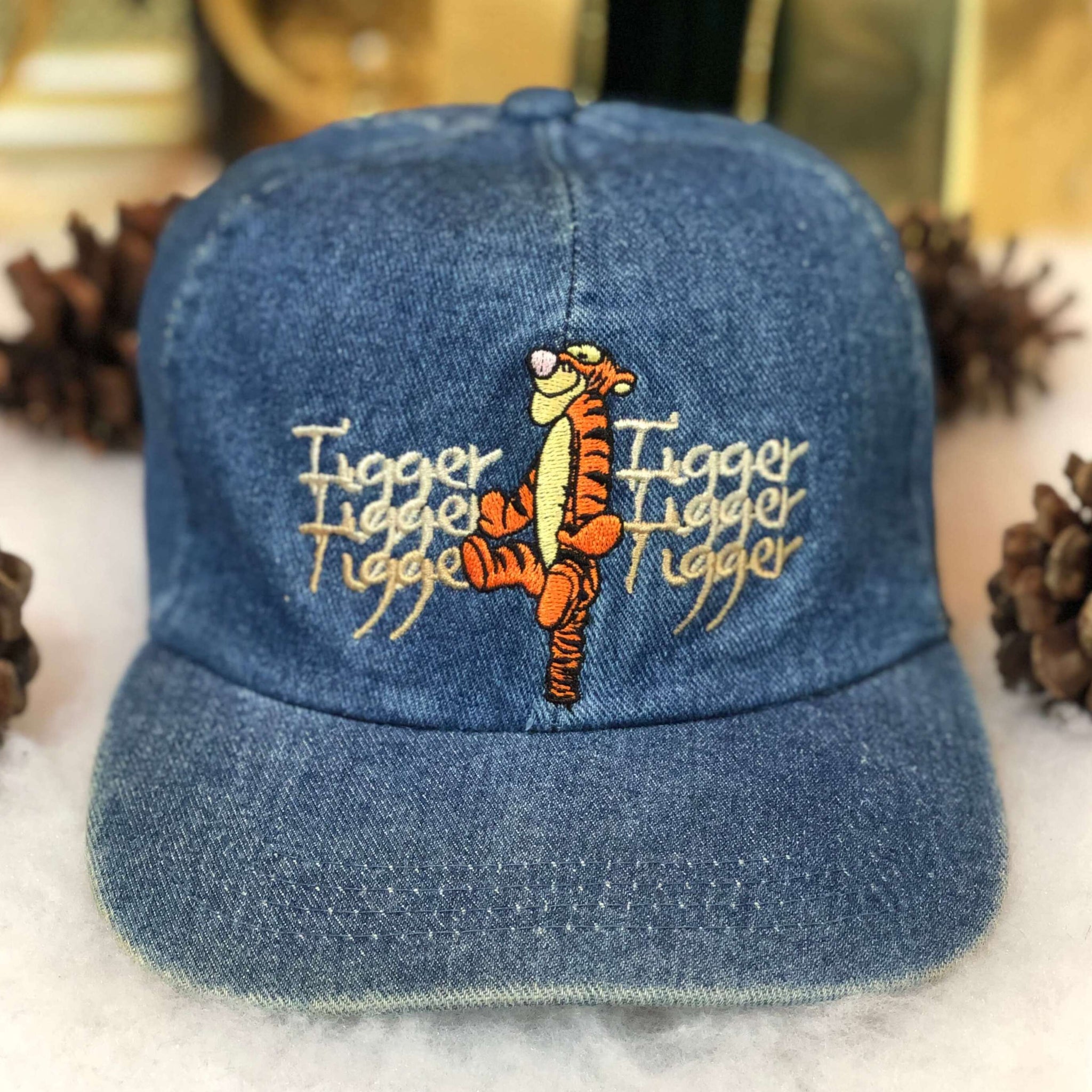Vintage Disney Tigger Pooh Denim Scrunchback Hat