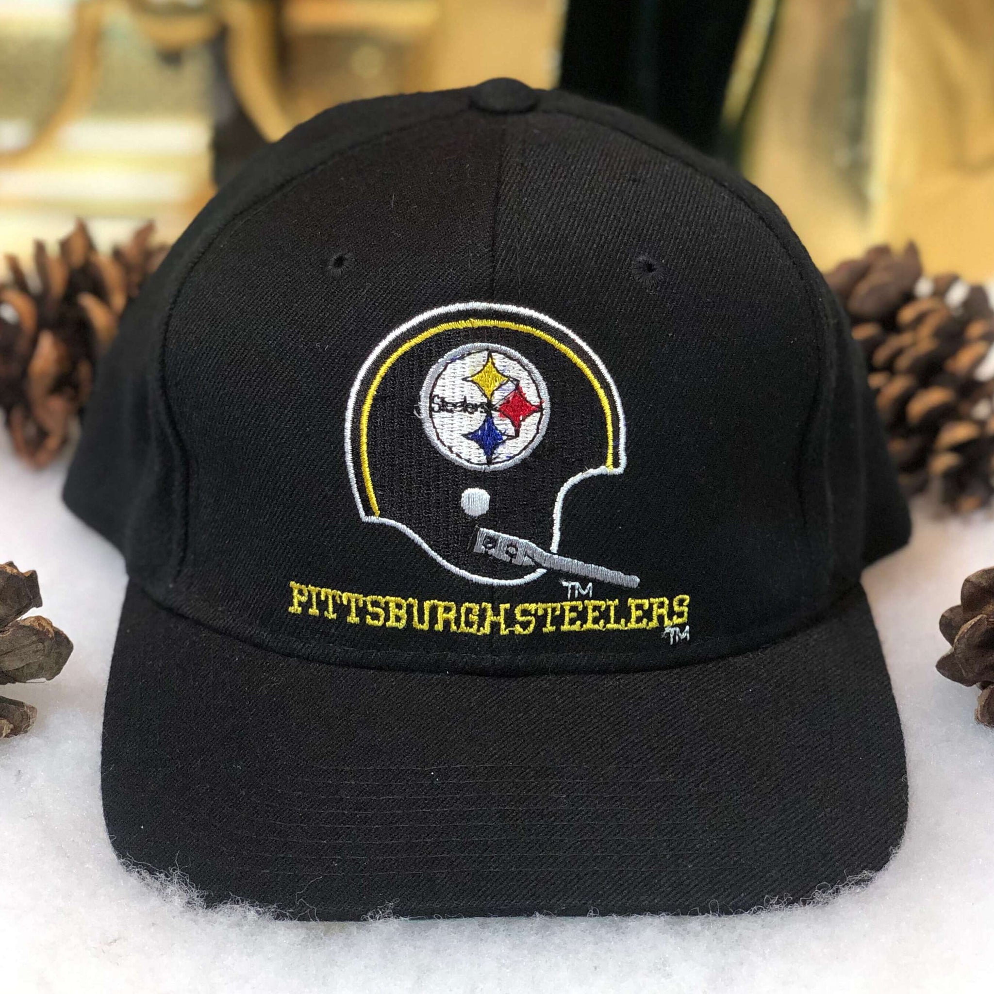 Vintage Deadstock NWOT NFL Pittsburgh Steelers Starter Wool Snapback Hat