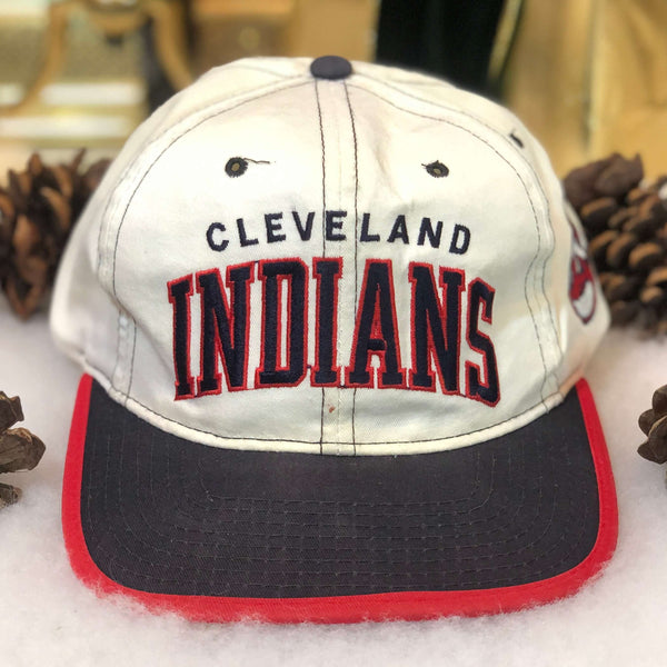 Vintage MLB Cleveland Indians Starter Arch Snapback Hat
