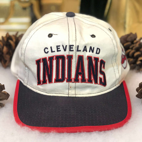 Vintage MLB Cleveland Indians Starter Arch Snapback Hat